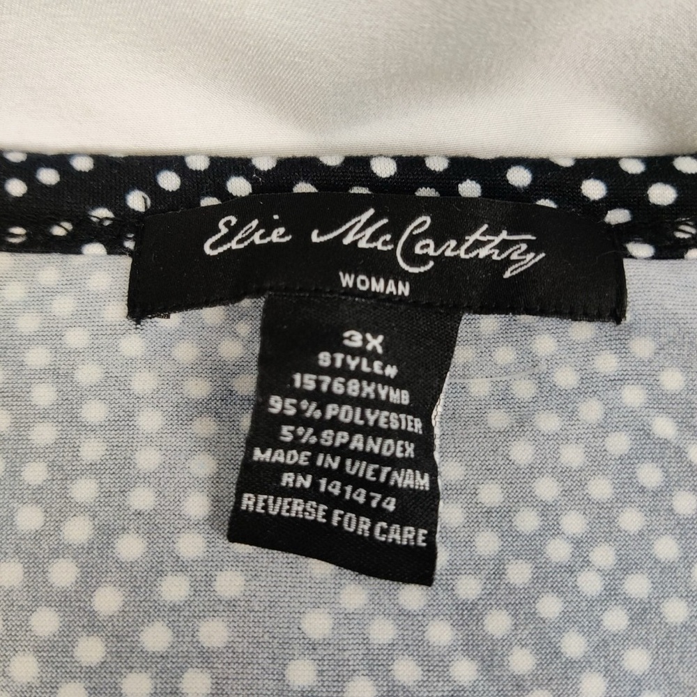 Polka Dot Women's Blouse - Black and White